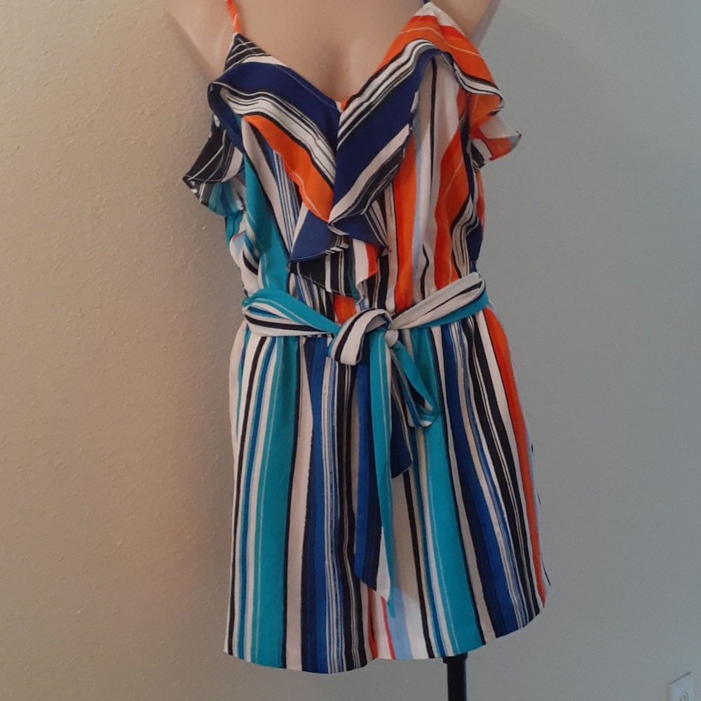 Jennifer Lopez Spaghetti strap multi color…